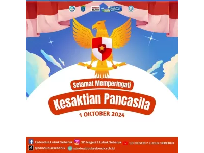 Selamat memperingati hari Kesaktian Pancasila! Pancasila adalah saksi kekuatan persatuan bangsa. Di 